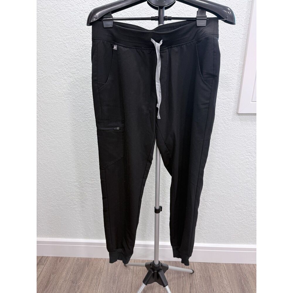 Figs Technical Collection Women's Black Jogger Scrub Pants Nursing Doctor Sze M